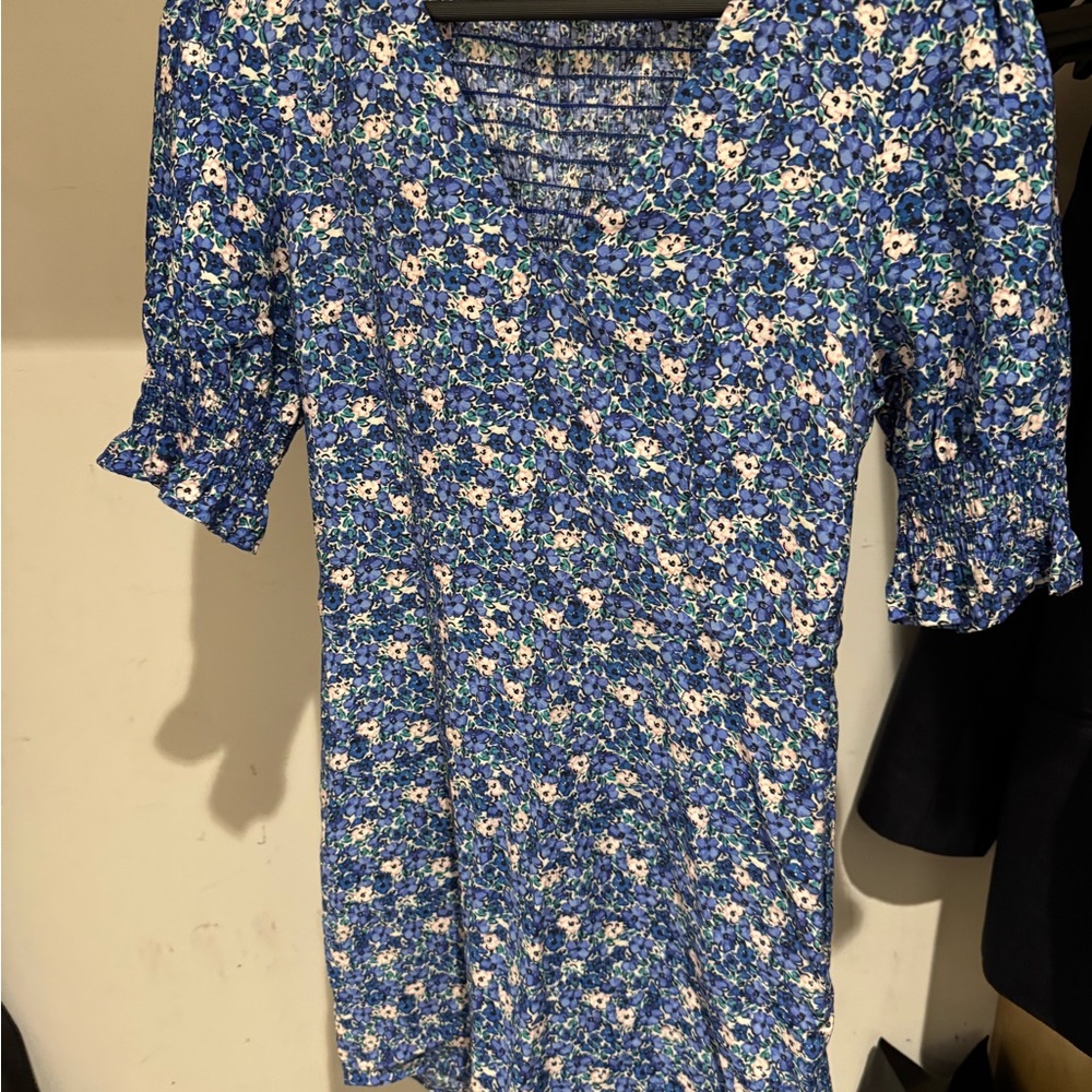 Vero Moda Blue Floral Midi Dress